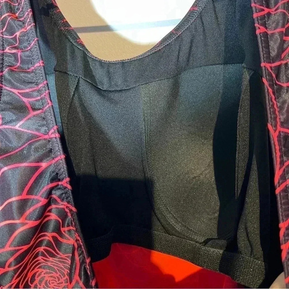 H2O Wear Princess seam top black red print swimwear made in USA size 3 XL - Picture 5 of 6